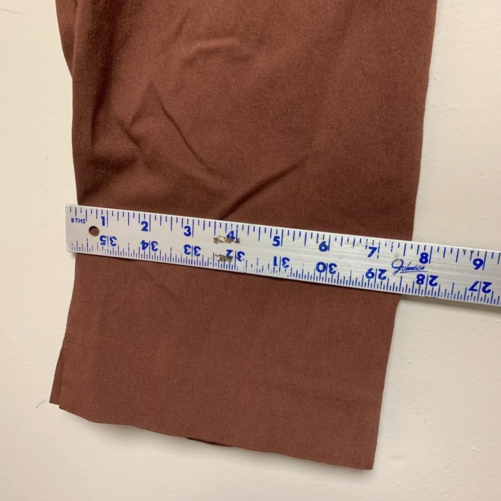 Chico's Pull On Trousers Womens 18R 3.5R Brown Straight Leg Stretch Excellent